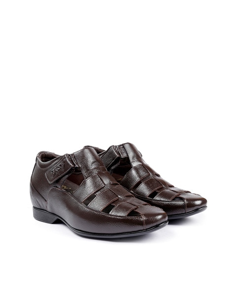 Buy Heels County Men' s Black Synthetic Leather Fisherman Sandals - 06 UK  Online at Best Prices in India - JioMart.