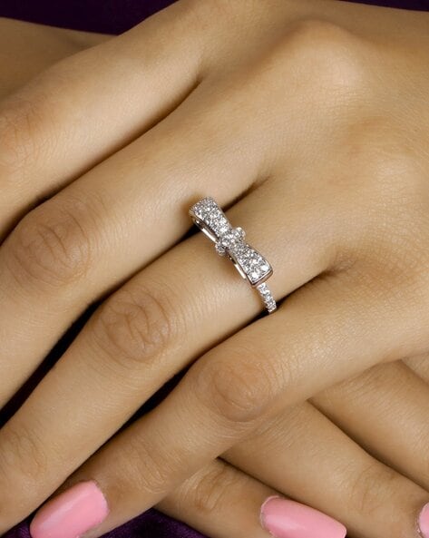 Platinum Bypass Engagement Ring Setting - Bold Modern Design