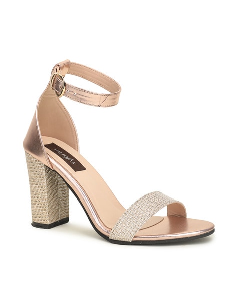 Michelle Metallic Strappy Block Heels by Badgley Mishcka