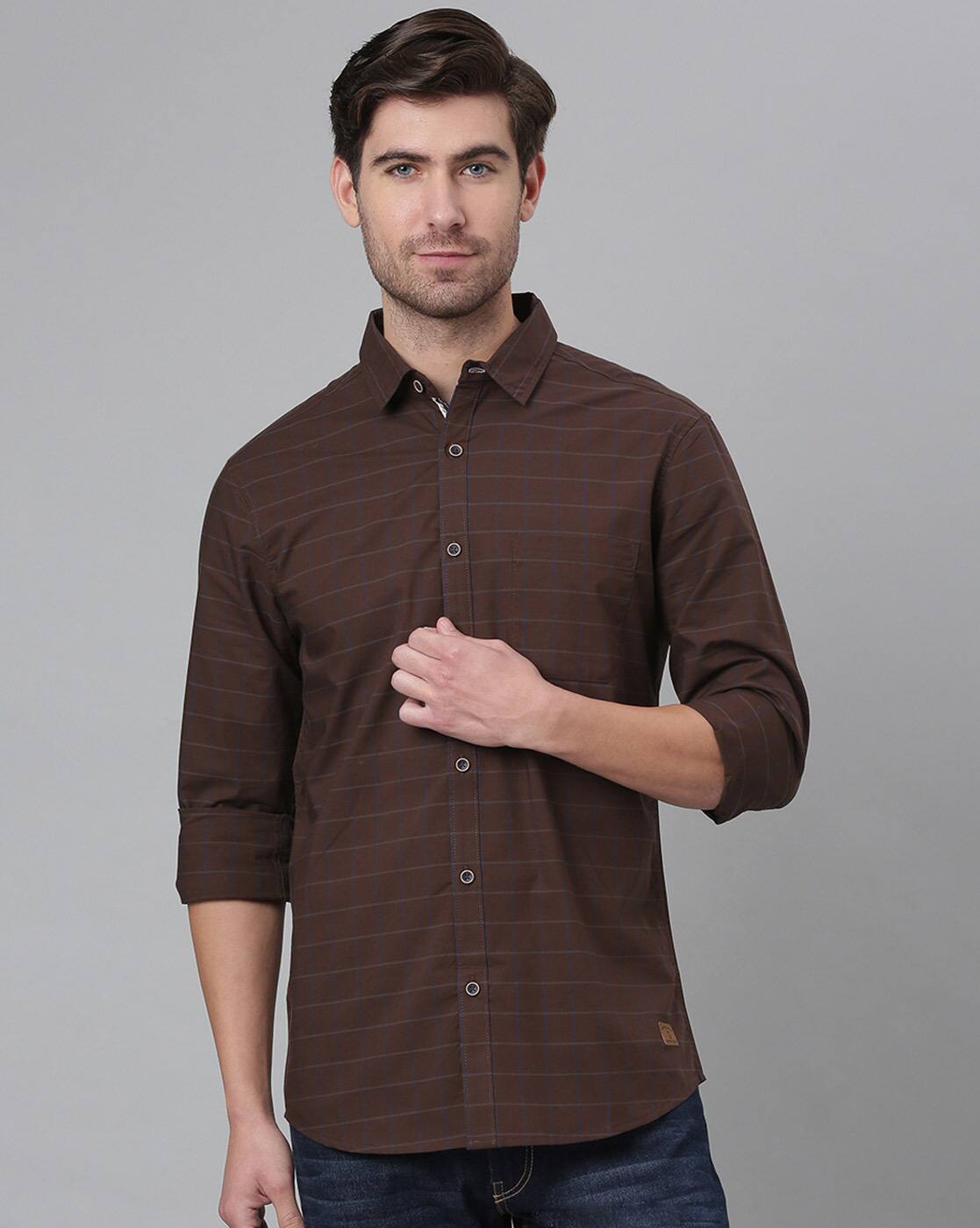 Brown Shirts for Men by THOMAS SCOTT 