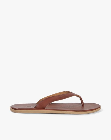 Men's polo discount leather flip flops