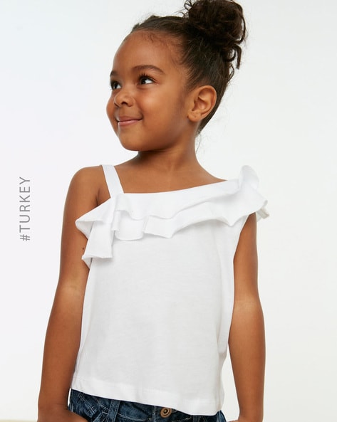 One shoulder top kids hot sale