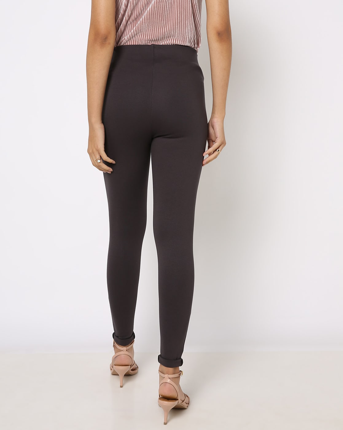 High-Rise Treggings with Elasticated Waistband