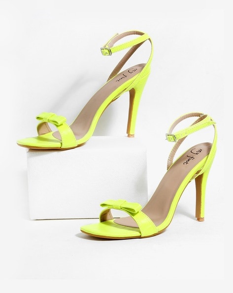 Balenciaga Lace-Up High Heel Sandals in Neon Green Nylon ref.1098182 - Joli  Closet
