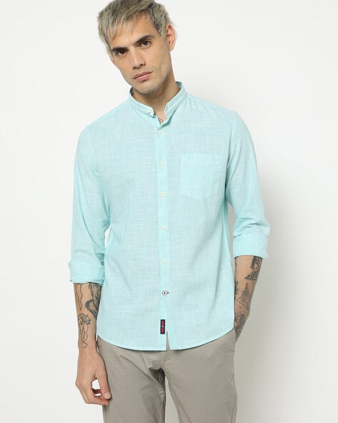 mint green colour shirt