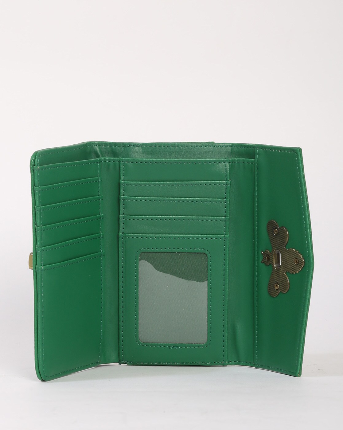 Buy Ladies RFID Safe Designer Leather Purse Card Women Wallet Zip Pocket  Boxed (Green) Online at desertcartINDIA