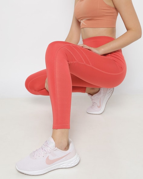 Buy Jockey Mw38 Women's Microfiber Elastane Performance Leggings With Stay  Dry Treatment Pink online