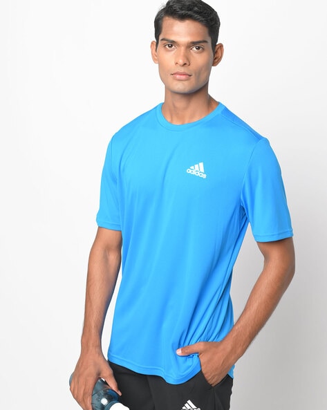 Mens blue adidas store t shirt