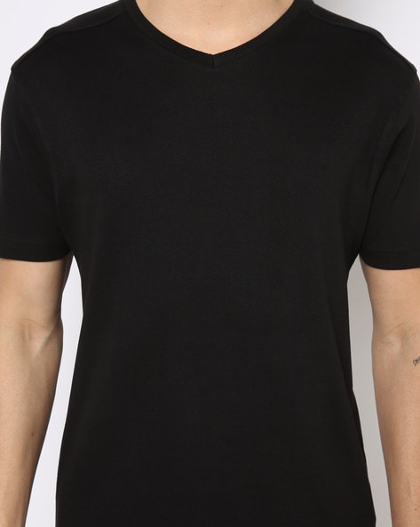 V&W RIB TEE IN BLACK, T-SHIRTS