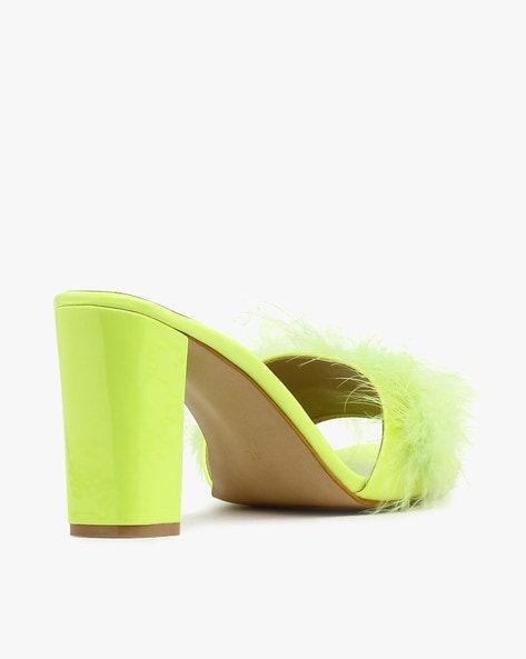 bright green fur heels