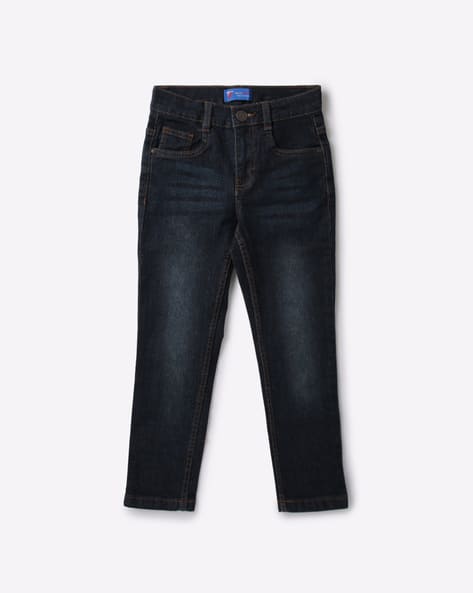 Boys Washed Straight Fit Jeans deal from ajio Boys Washed Straight Fit Jeans deal from ajio