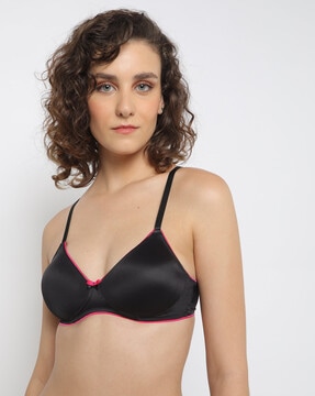Casual Chic Padded Non-Wired T-shirt Bra - Black