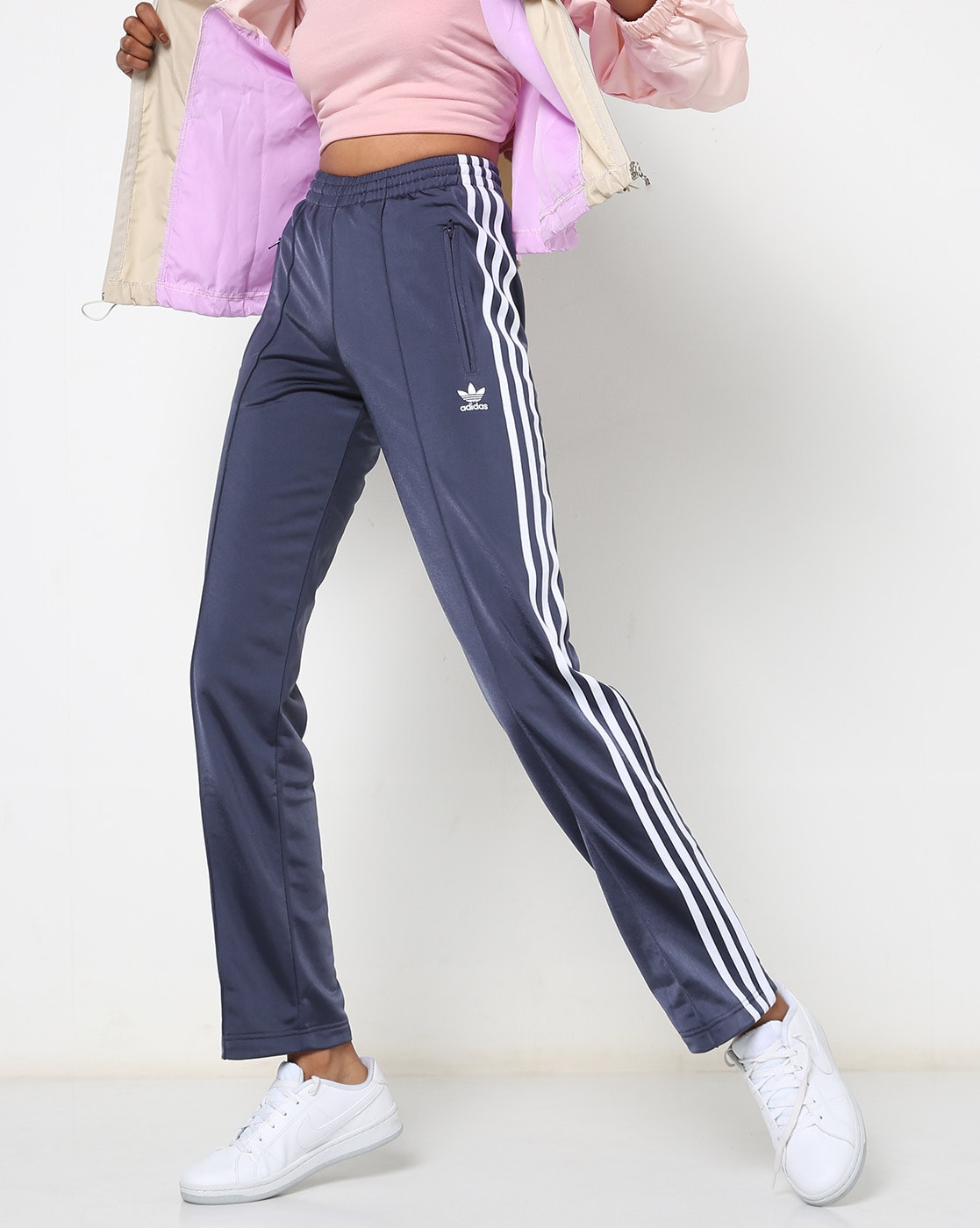 Buy adidas Green Striped Sports Track Pants for Women Online @ Tata CLiQ