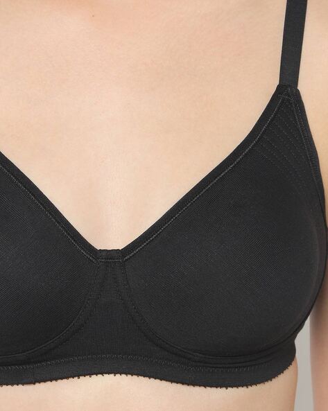 Buy Enamor Jet Black Cotton Everyday Bra for Women Online @ Tata CLiQ