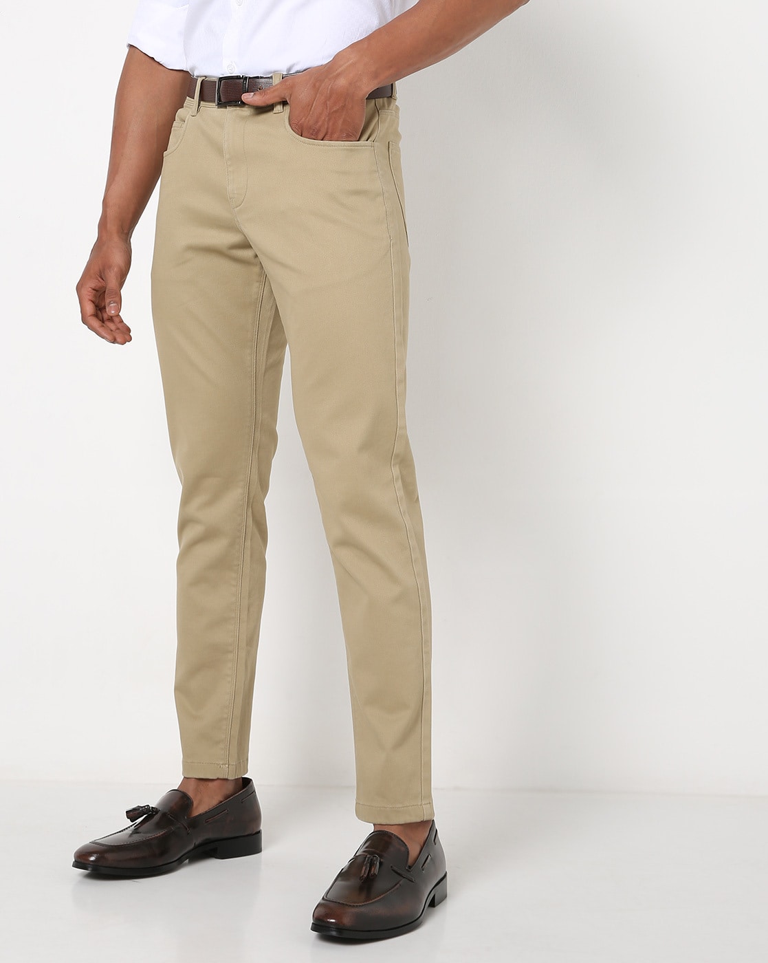 Alvari Stone Trousers | Summer Trousers | Mens Beige Linen Trousers –  Threadpepper