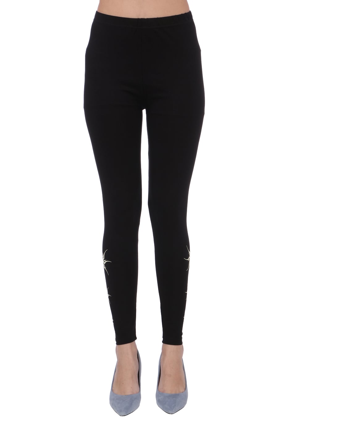 Buy SPIFFY Women Full Length Casual Black Cotton Spandex Legging