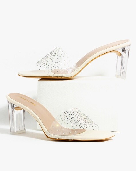 Clear 3.5 inch discount heels