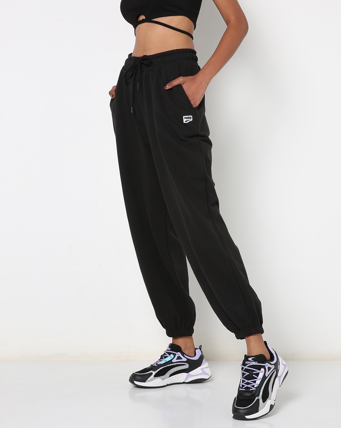 Solid Women Black Track Pants Price in India - Buy Solid Women Black Track  Pants online at Shopsy.in