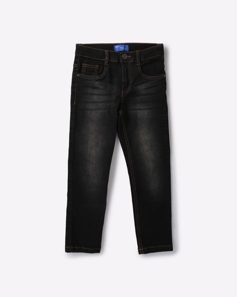 Black Denim Ankle Length Stretchable Men's Jeans - Tistabene - Tistabene