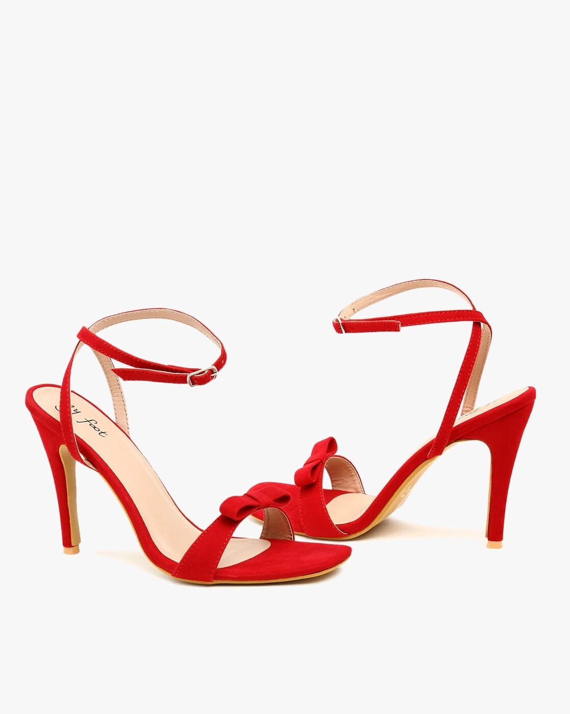 Buy Red Heeled Sandals for Women by MFT Couture Online | Ajio.com