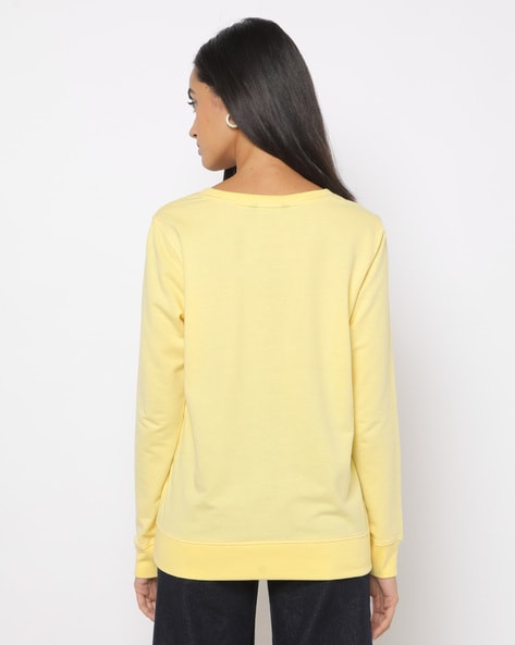 Light yellow cheap crew neck