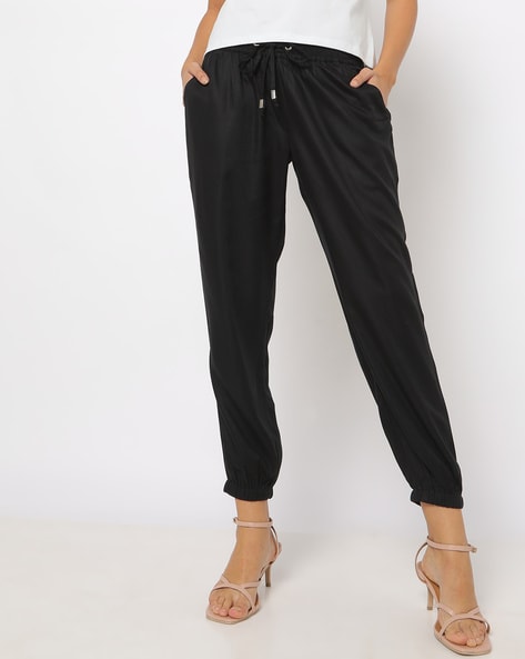 Black  Tapered Soft Jersey Trouser  WoolOvers UK