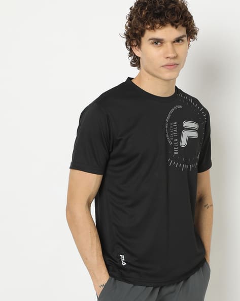 Buy Black Tshirts for Men by FILA 