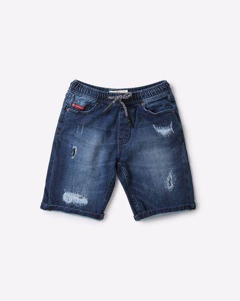 Washed Mid-Rise Shorts