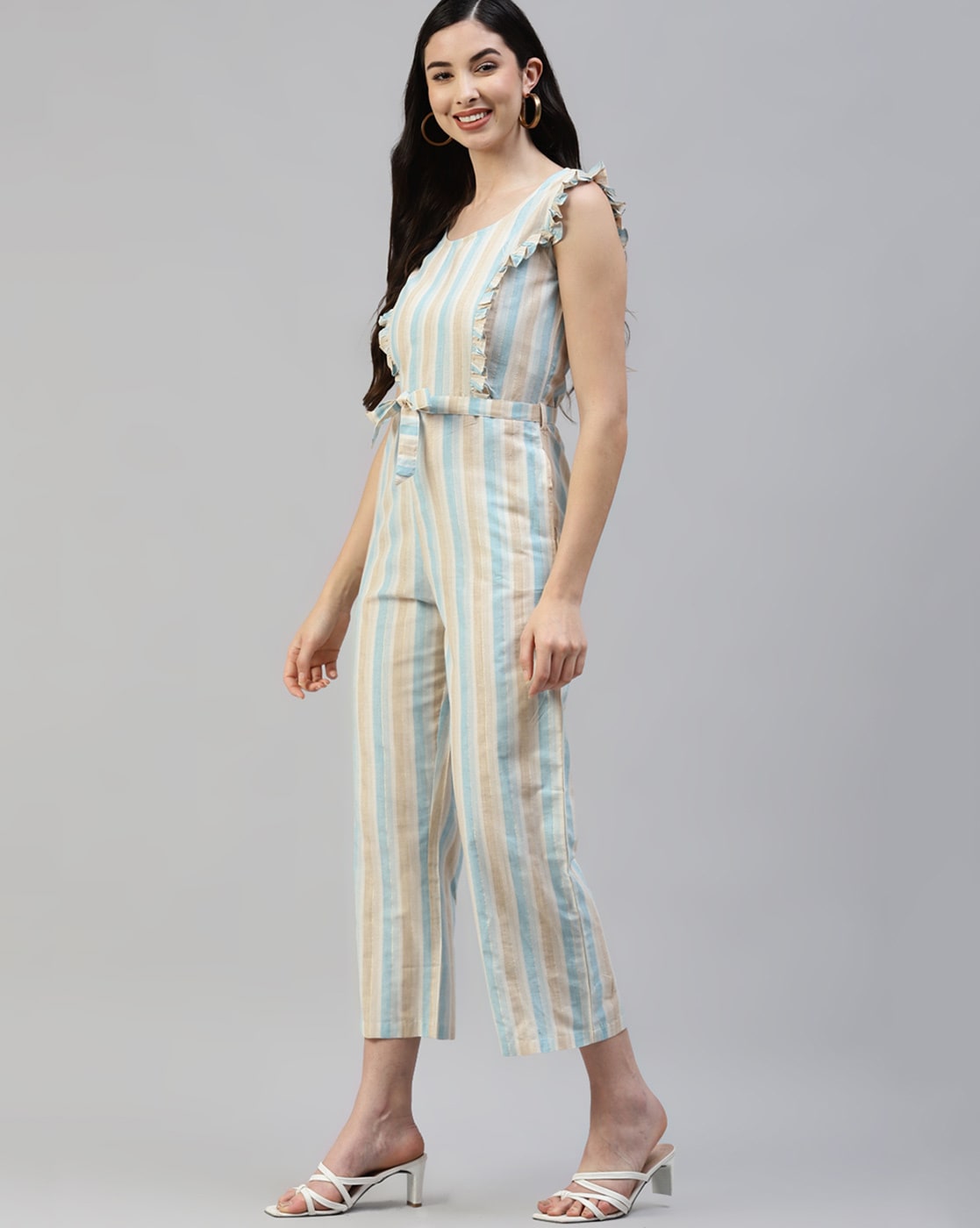 Buy Stylish Crepe Printed Women Jumpsuit -Navy Blue (2368702)