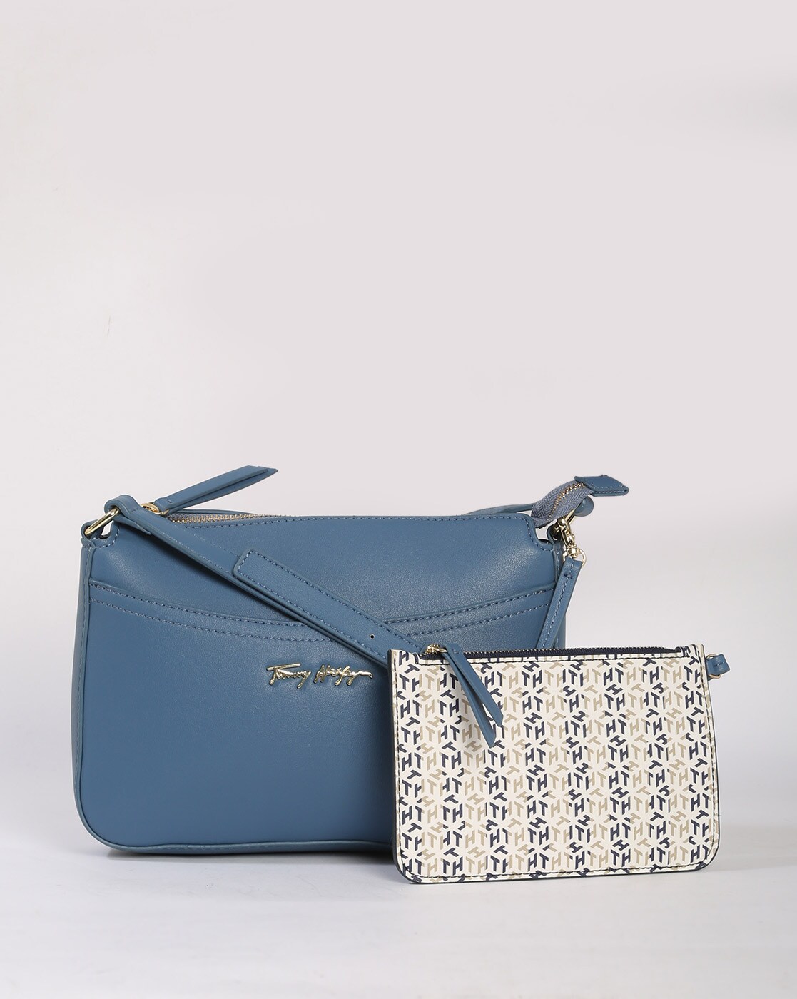 tommy hilfiger blue women sling bag