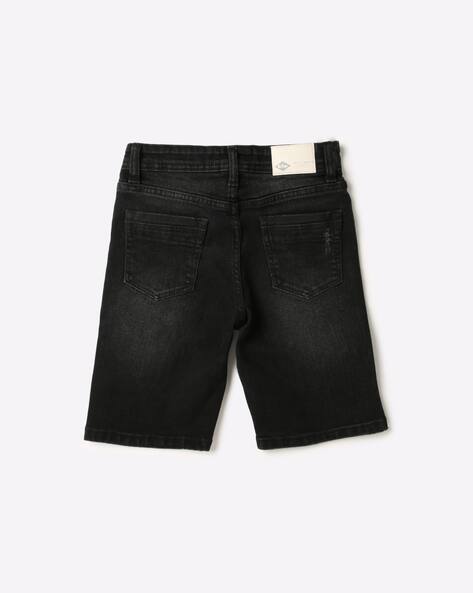Washed Shorts with Distressing view 2
