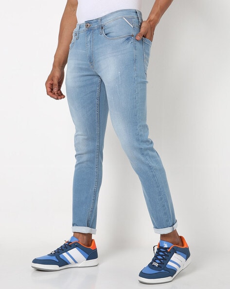 Buy Light Blue Jeans for Men by DNMX Online