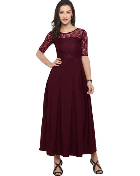 Buy Maroon Dresses & Frocks for Girls by R K MANIYAR Online | Ajio.com