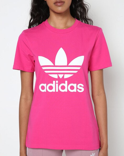 trompeta Comorama Rebobinar Buy Pink Tshirts for Women by Adidas Originals Online | Ajio.com