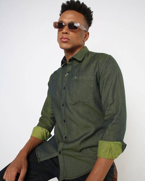 Buy Olive Green Shirts for Men by SPORTS 52 WEAR Online 