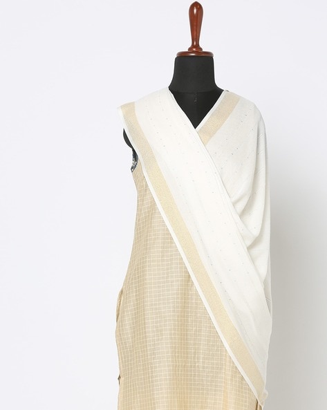 Embellished Chiffon Dupatta with Tassels Price in India