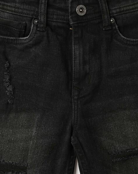 Washed Shorts with Distressing view 3