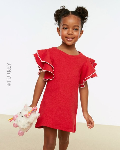 Girls casual outlet red dress