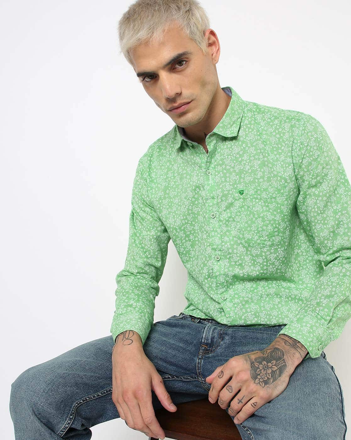 Buy Green Shirts for Men by SPORTS 52 