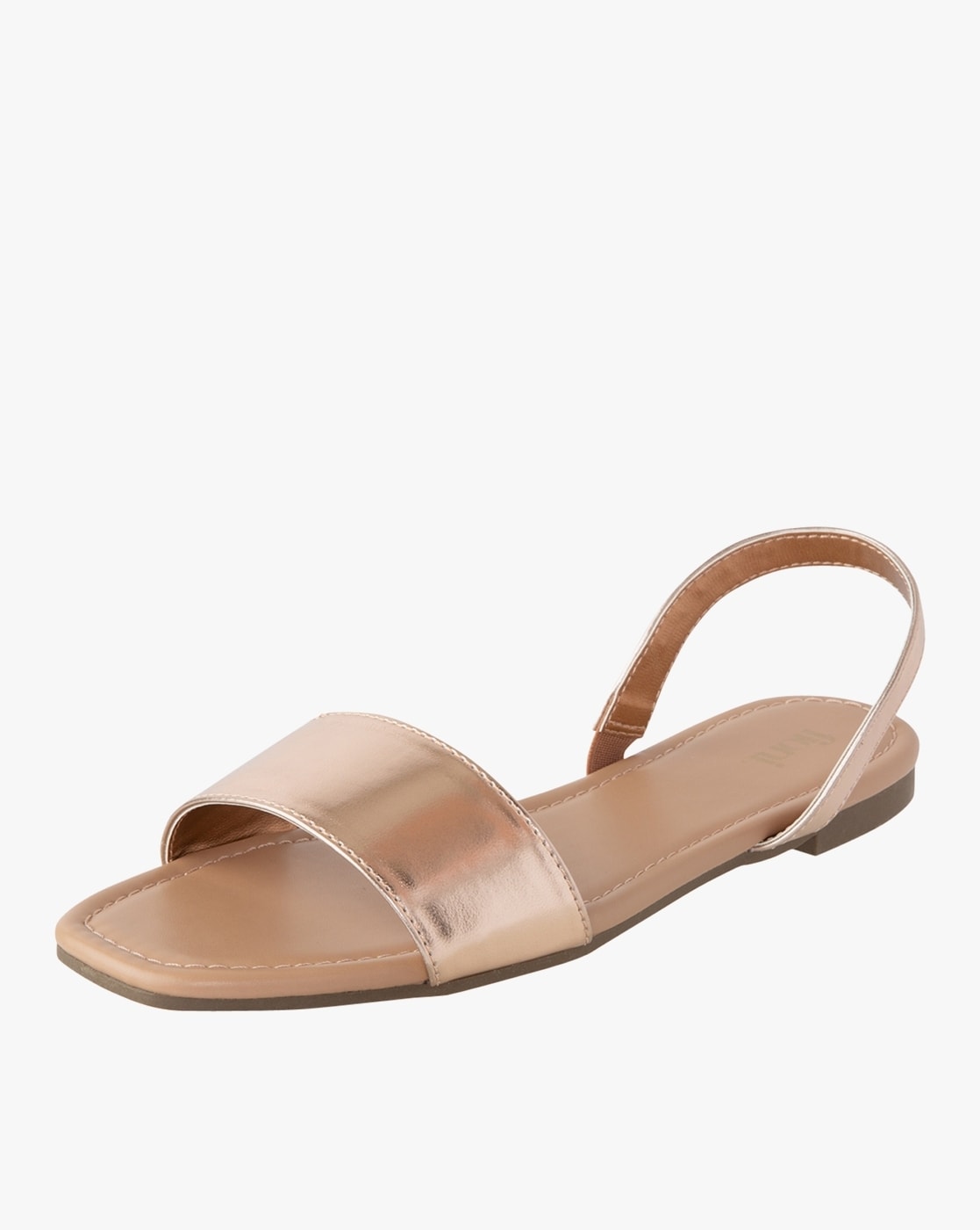 Buy Rose Gold Flat Sandals for Women by Mochi Online | Ajio.com