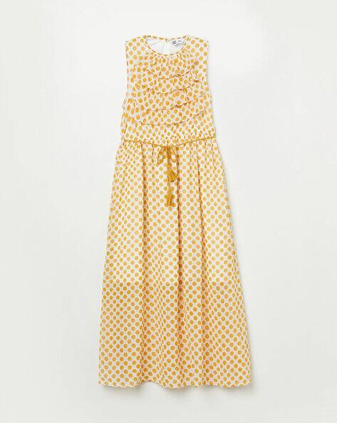 Polka-Dot Print Fit Flare Dress