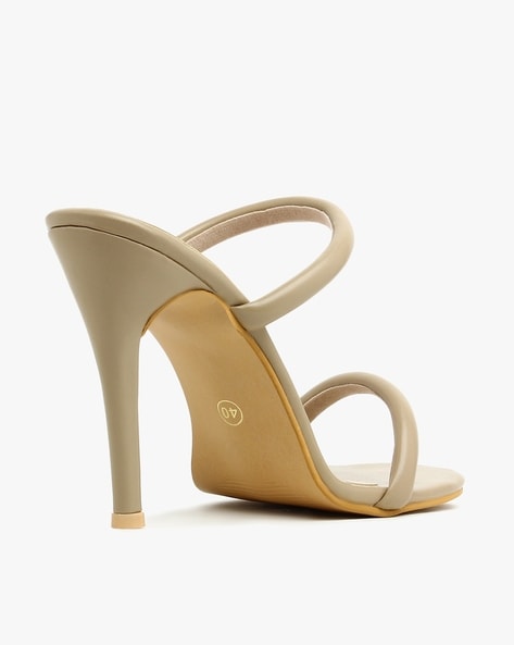 Nude two strap heels new arrivals