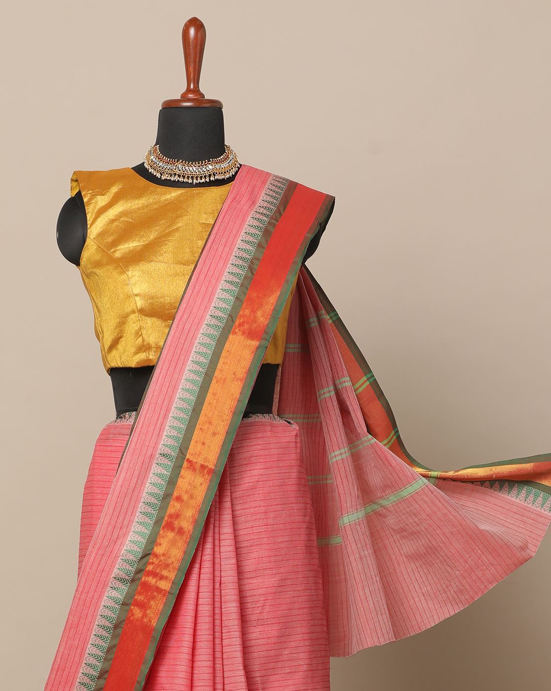 Venkatagiri-Silk Pink Saree