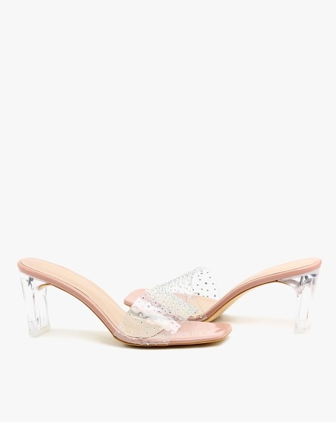 Buy Nude Heeled Sandals for Women by Sneak-a-Peek Online