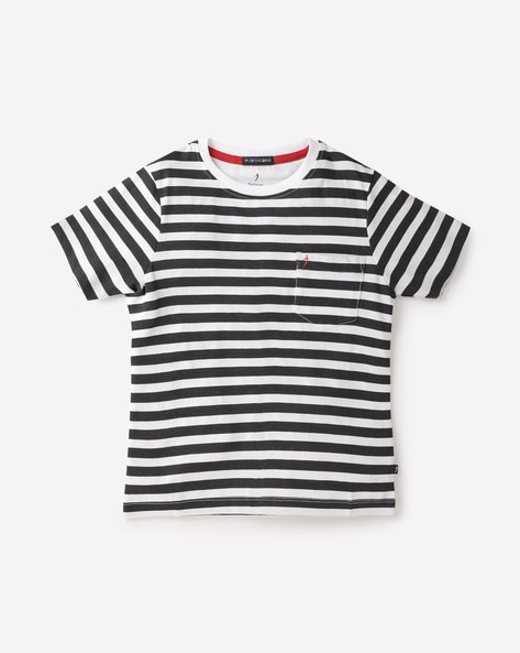 Black and white striped hotsell shirt boys