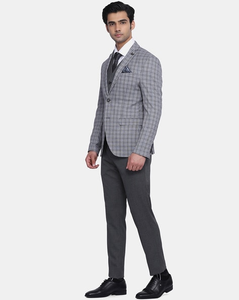 Grey check hotsell coat pant