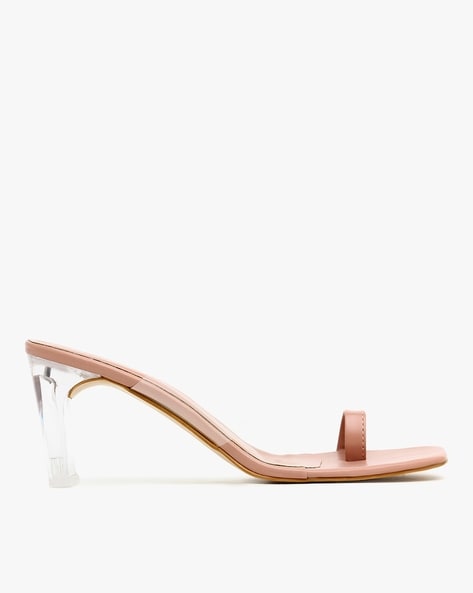 Zara Slippers Chunky Heel Transparent Strap with box | Shopee Philippines