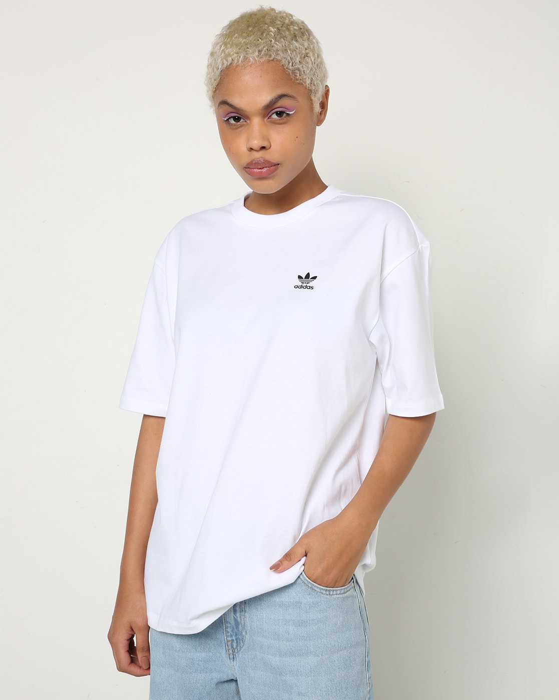 Typographic Print Crew-Neck Loose Fit T-shirt - Main Image