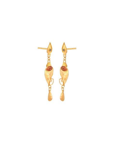 Tanishq Female 18KT Gold Earrings, 1.735 Gram at Rs 22515/piece in Jaipur |  ID: 20986202862