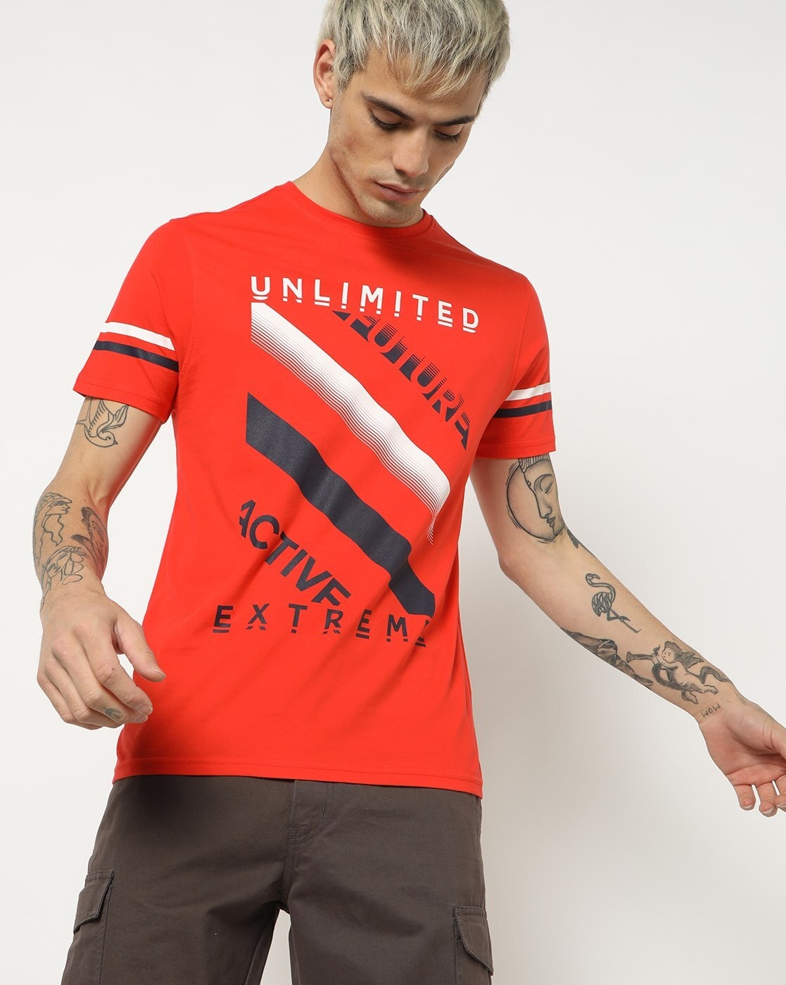 Buy Red Tshirts for Men by DNMX Online